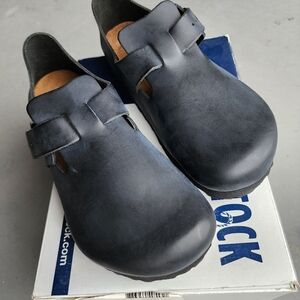 Birkenstock London Oiled Leather Black clogs 40